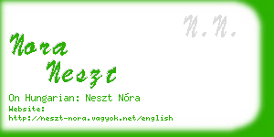 nora neszt business card